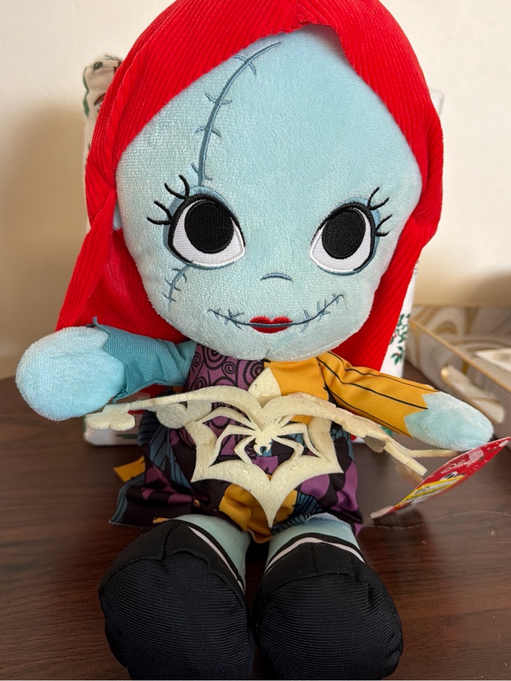 Disney Sally Plush Doll - Red Hair, Light Blue Skin, Black Outfit